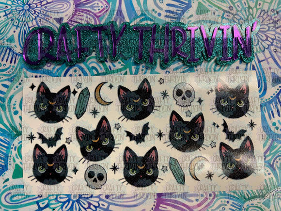 Black Cats & Crystals Glitter Libby Wrap