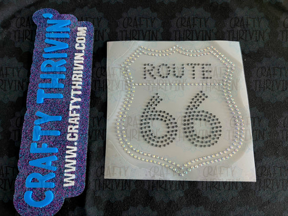 Route 66 Bling Transfer (Crystal AB, Onyx)