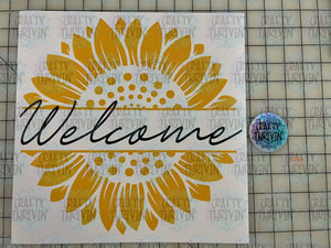 Welcome Sunflower Crafty Canvas