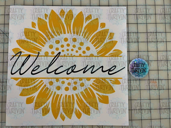 Welcome Sunflower Crafty Canvas
