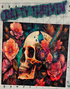 Deep Skull Floral 30oz Wrap -