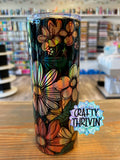 Holographic Floral Tumbler