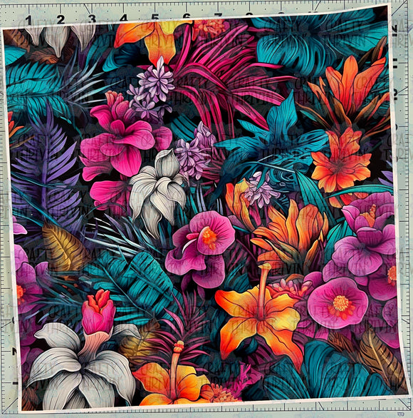 Tropical Floral Deep Color - 1179