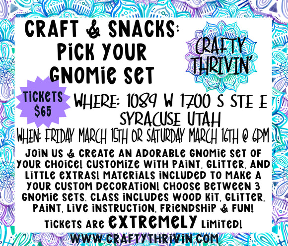 Craft & Snacks Pick Your Gnome