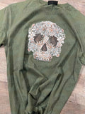 Floral Skull Puff HTV