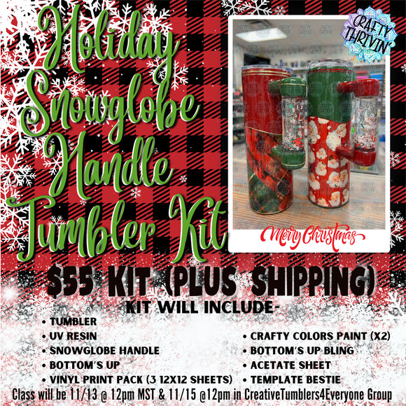 Holiday Snowglobe Handle Tumbler Kit