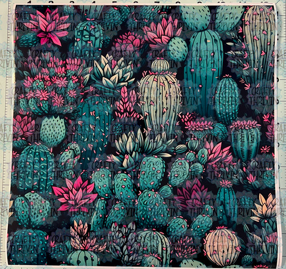 Dark Cactus Doodle - 1168