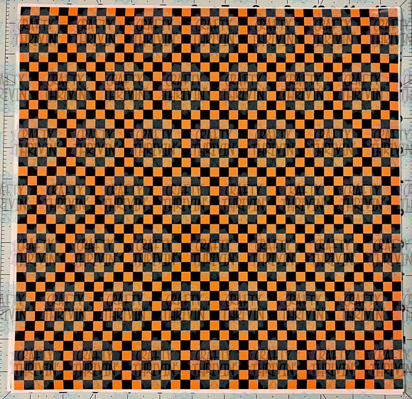 Bright Orange Checker - 1125