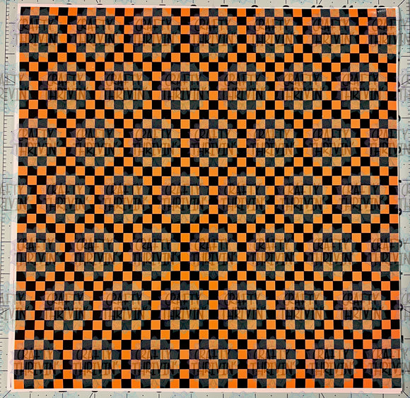 Bright Orange Checker - 1125