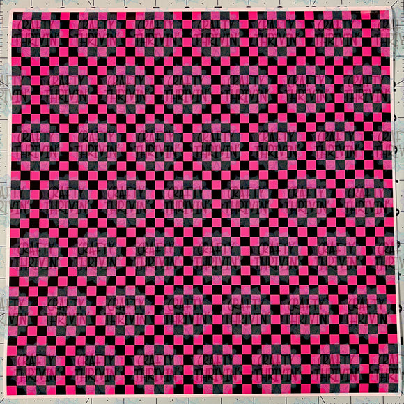 Bright Pink Checker - 1130