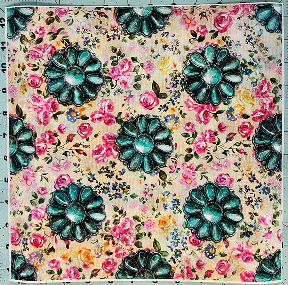 Turquoise Jewel Floral Mixed - 1050