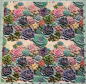 Small Embroidered Succulent - 1037
