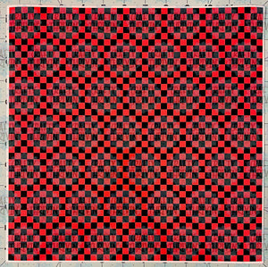 Bright Red Checker - 1128