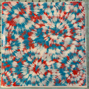Red, White, Blue (more blue) Small Swirl - 1147