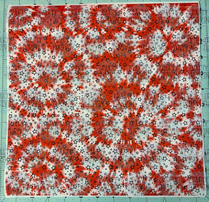 Red White Tie-Dye Stars - 1152