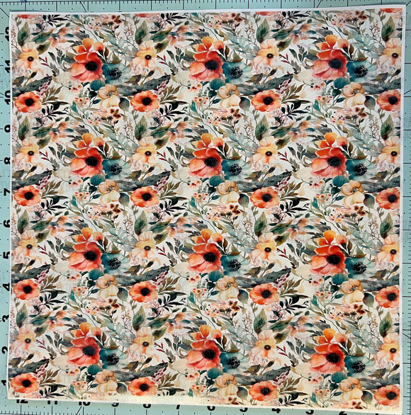 Coral Neutral Floral - 1041