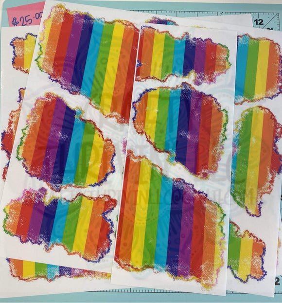 Rainbow Stripe Geode