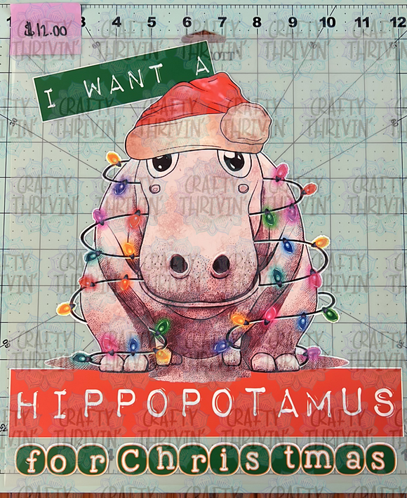 Hippo Christmas Signature HTV