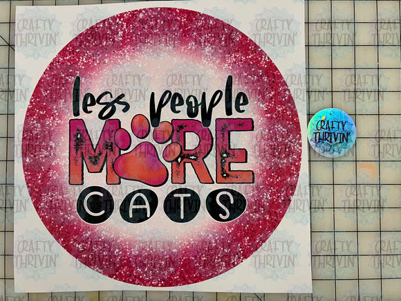 Less People More Cats Crafty Canvas
