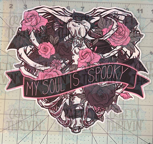 Soul Is Spooky Pink Roses Signature HTV