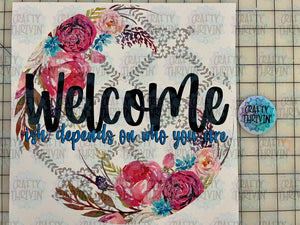 Welcome-ish Crafty Canvas
