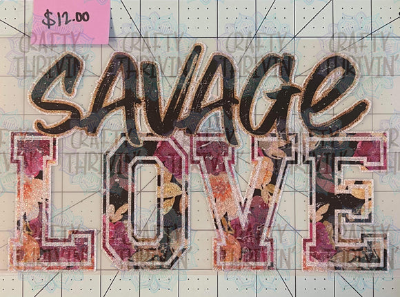 Savage  Love Glitter HTV