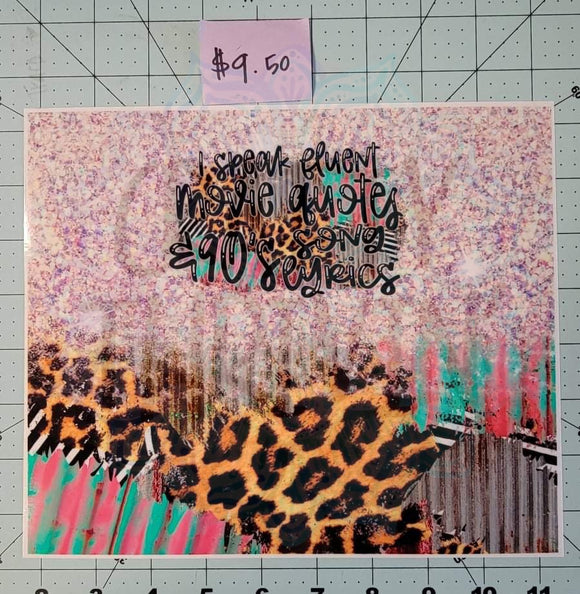 Fluent Movie 90’s Song 20oz Tumbler Wrap - 105