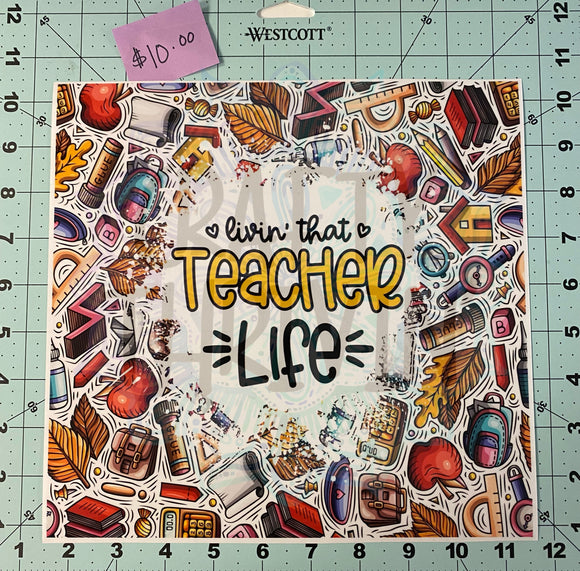 Teacher Life 30oz Tumbler Wrap