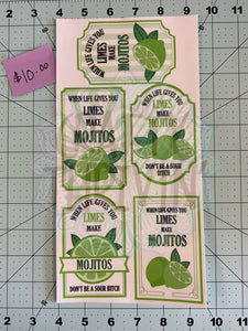 Mojito Drink Label Set