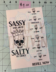 Drink Up Salty Skull Set